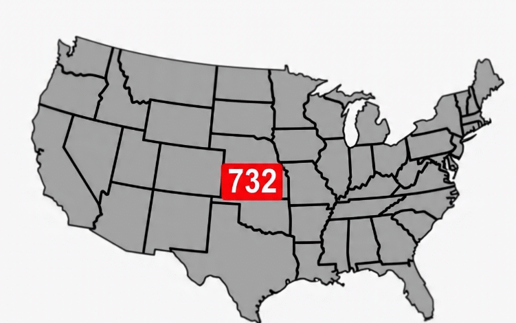 Area code 732
