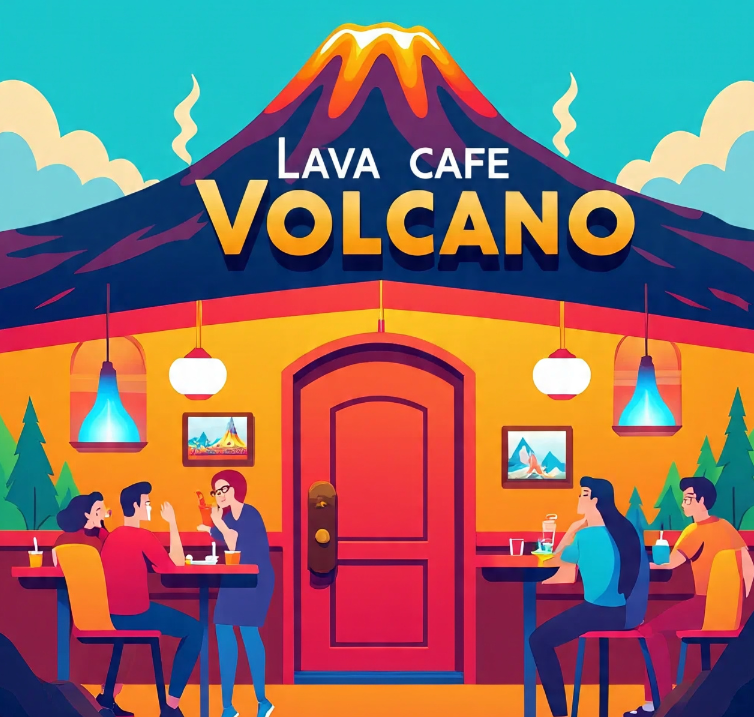Lava cafe volcano