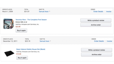 Amazon order history