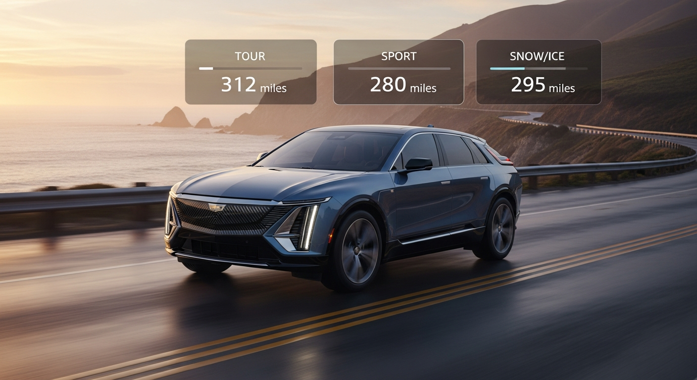 Do the Driving Modes in Cadillac Lyriq Offer Different Ranges or Battery Usages?